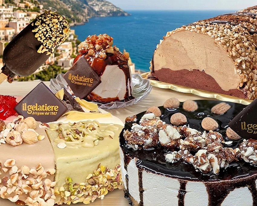 Assortimento di torte, semifreddi e dessert Il Gelatiere
